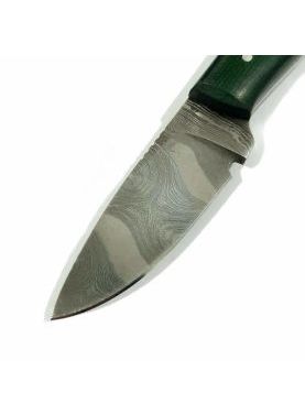 Ručně kutý lovecký damaškový nůž - Green