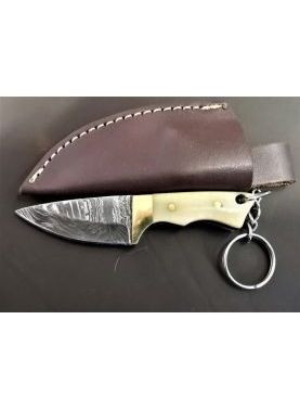 Keychain - Damascus mini knife