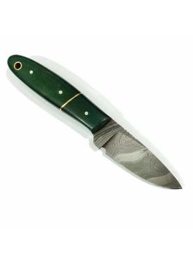 Ručně kutý lovecký damaškový nůž - Green